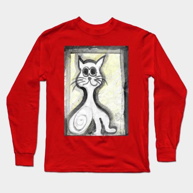 white cat - 2 Long Sleeve T-Shirt by walter festuccia